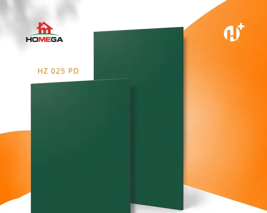 Lembaran HPL Homega motif HZ 025 PD, solid hijau tua